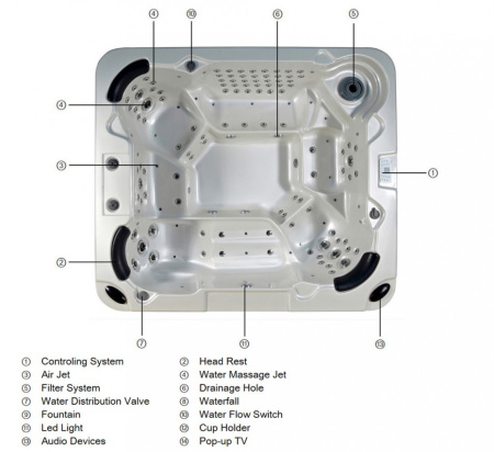 Большой СПА бассейн Bigeer Септо